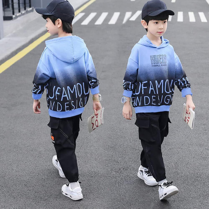 Boys Hooded Tracksuit Kids 2 Pieces 11-12Y S4006838 - TUZZUT Qatar Online Shopping