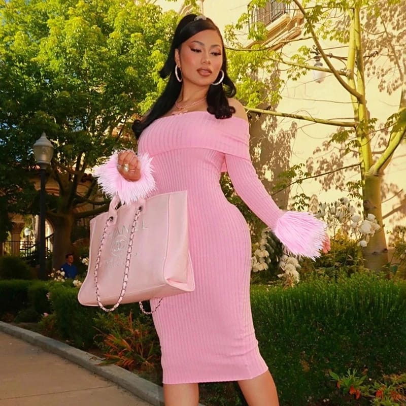 Elegant Strapless Dress with Flap L S5075995 - TUZZUT Qatar Online Shopping