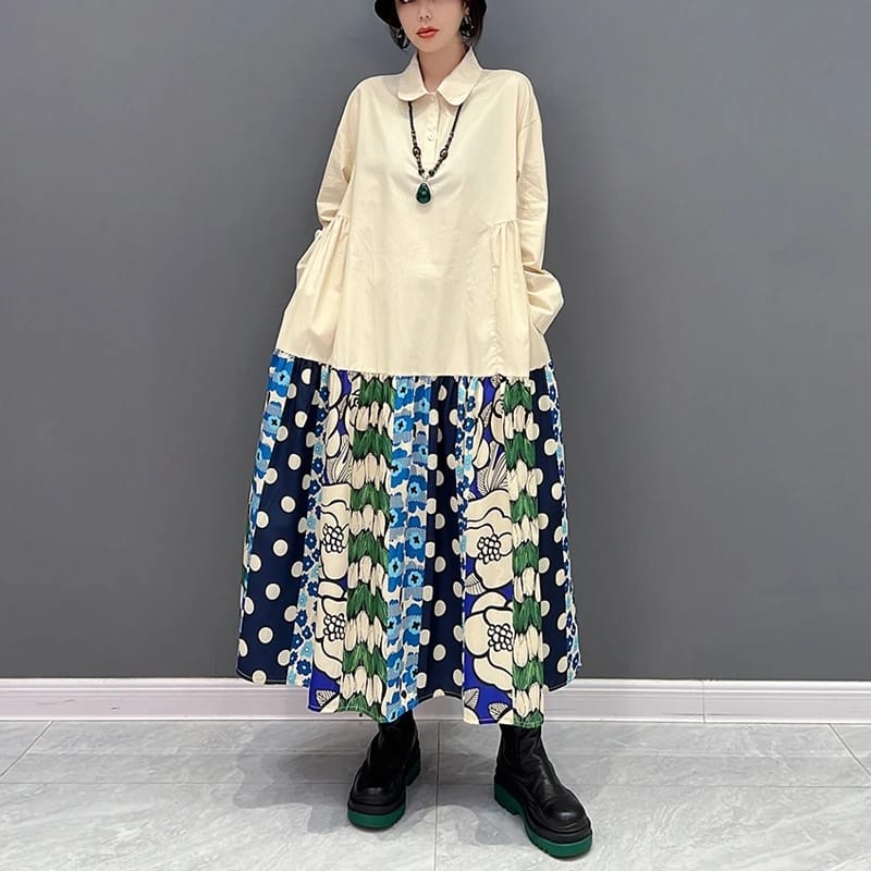 Women Korean Style Long Sleeve Shirt Dress B-366701 Women Korean Style Long Sleeve Shirt Dress B-366701