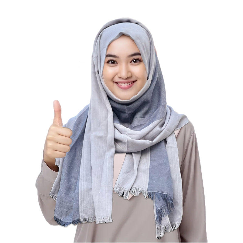 Casual Double Colored Hand Feel Headscarf For Women