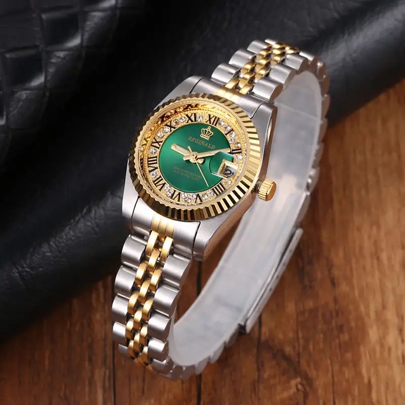 Reginald watch luxury fashion green face diamond watches for women W368313