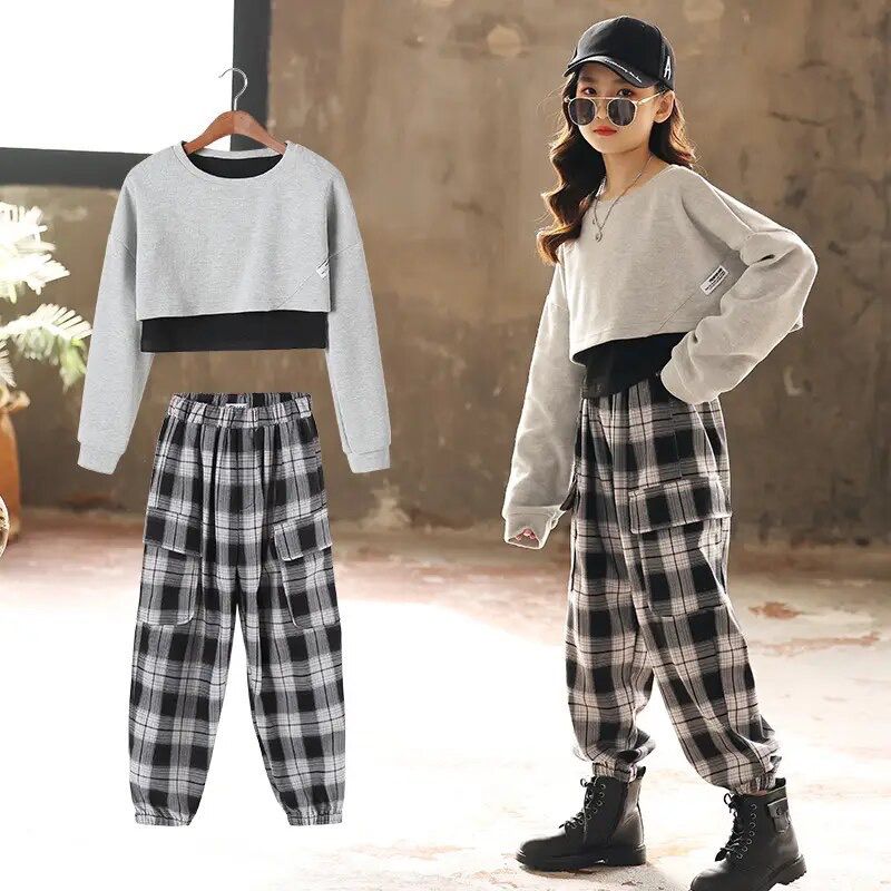 Teenage Girls O-Neck Blouse and Pants Two Piece Set 5-6Y S4634982 Teenage Girls O-Neck Blouse and Pants Two Piece Set 5-6Y S4634982