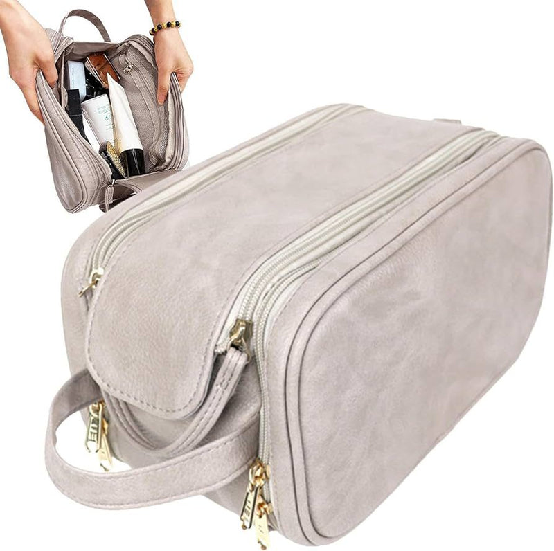 Three Compartment Double Zipper Toiletry Bag for Women B-76521