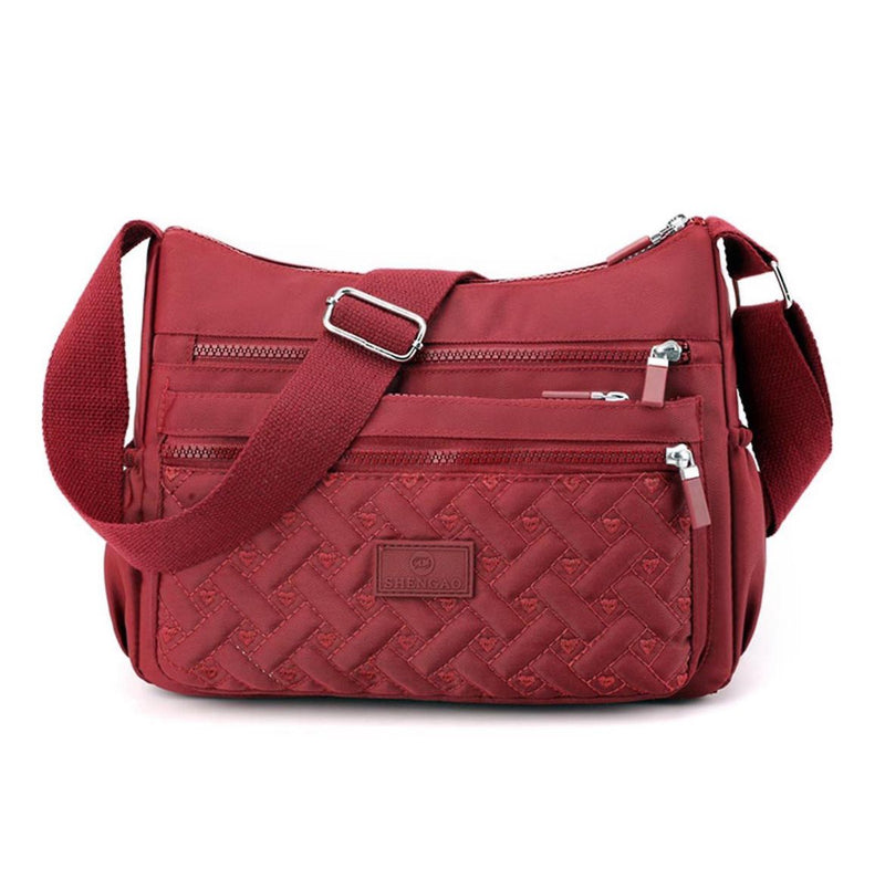 Fashionable Simple Multi-Compartment Shoulder Bag B-70513
