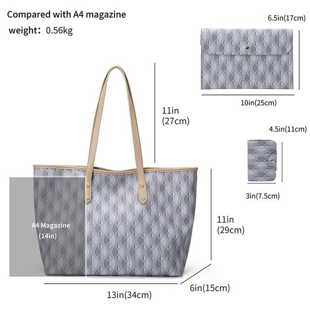 3 pcs Luxury Tote Shoulder Bag for Women Handbag S4981616