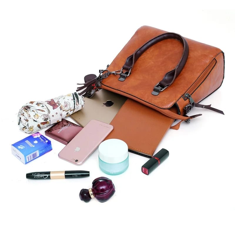 Women Composite Bag Luxury Leather Purse and Handbags 6010