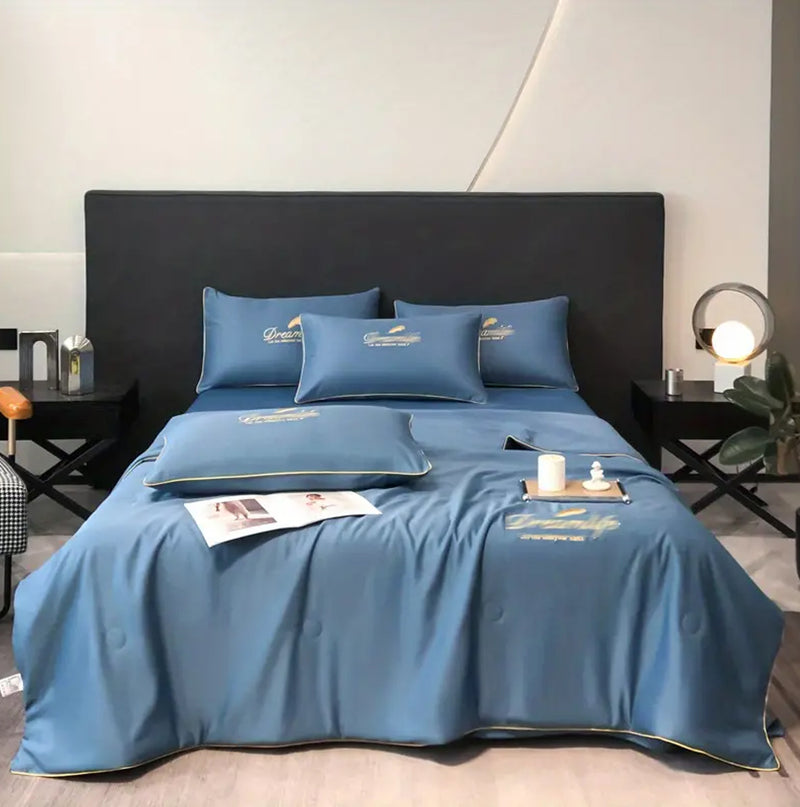 Summer Cool Feeling Quilt Air Conditioning Comfy Comforter 150x200cm - TUZZUT Qatar Online Shopping