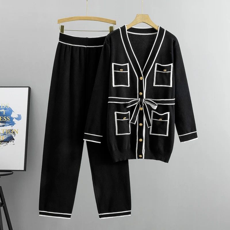 Elegant Women Pant Suit Office Long Sleeve Coat Two Piece Suit 498161