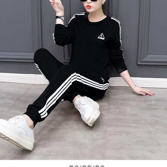 2 Pcs Women's Long Sleeve Striped/Checked/Polkadot/Weave Pants Set 352503 2 Pcs Women's Long Sleeve Striped/Checked/Polkadot/Weave Pants Set 352503
