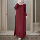 Women's Long Sleeve Solid Color Jalabiya L 449910 - TUZZUT Qatar Online Shopping