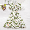 Summer New Elastic Waist Dress 424132 - TUZZUT Qatar Online Shopping