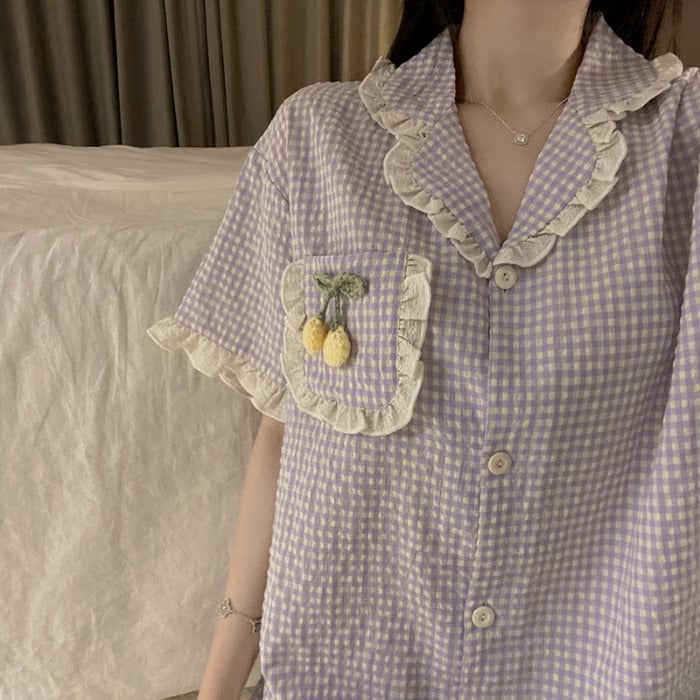 Women 's Short Sleeve Sleep Dress M 444452