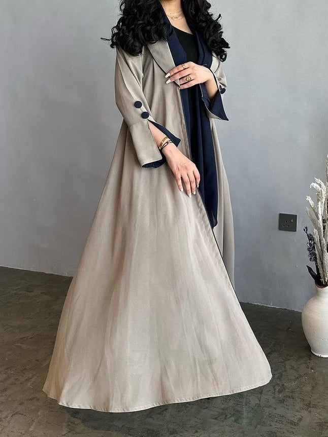 Women's Long Sleeve Solid Color Abaya M 481557
