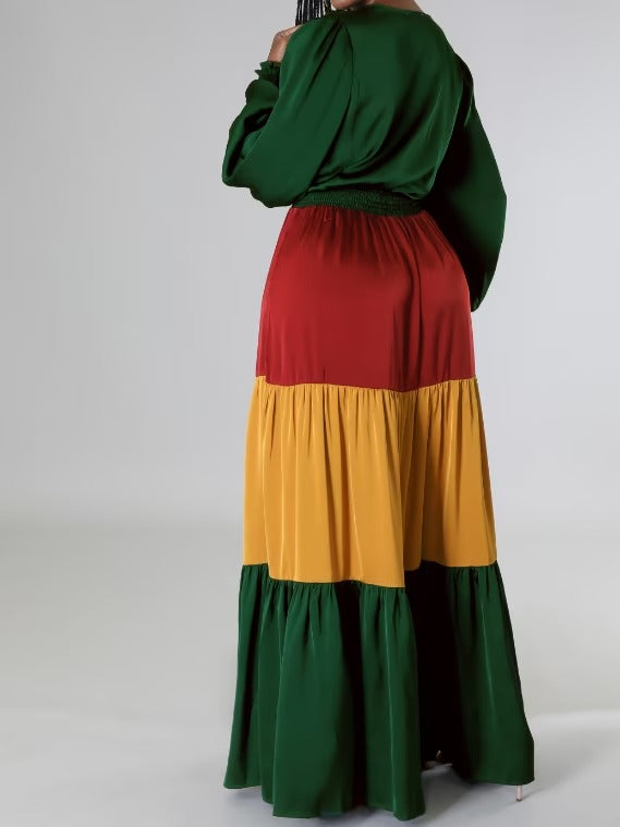 Women's Long Long Sleeve Tea Dresses XL 377530