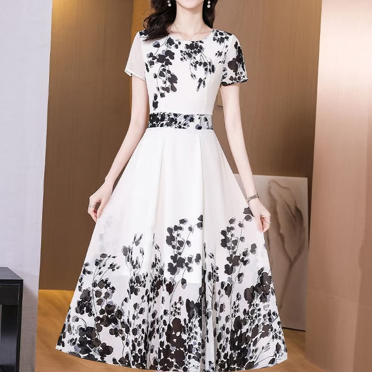 Women's Short Sleeve Tea Dresses M 429706