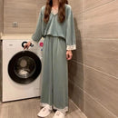Pajamas Sleepwear Women Winter Lace Trouser Suits Home Clothes M 461664 - TUZZUT Qatar Online Shopping