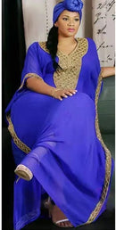 Traditional Plus Size Boubou 2 PCS Set Kaftan Abaya Evening Dress 382789 - TUZZUT Qatar Online Shopping