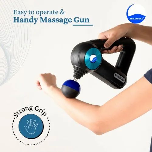 Black Plastic Massage Gun 12 Attachment, For Massager
