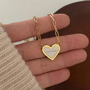 Gold Plated Heart Pendant Necklace for Women S4977719 12 - TUZZUT Qatar Online Shopping