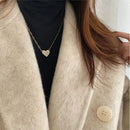 Gold Plated Heart Pendant Necklace for Women S4977719 12 - TUZZUT Qatar Online Shopping