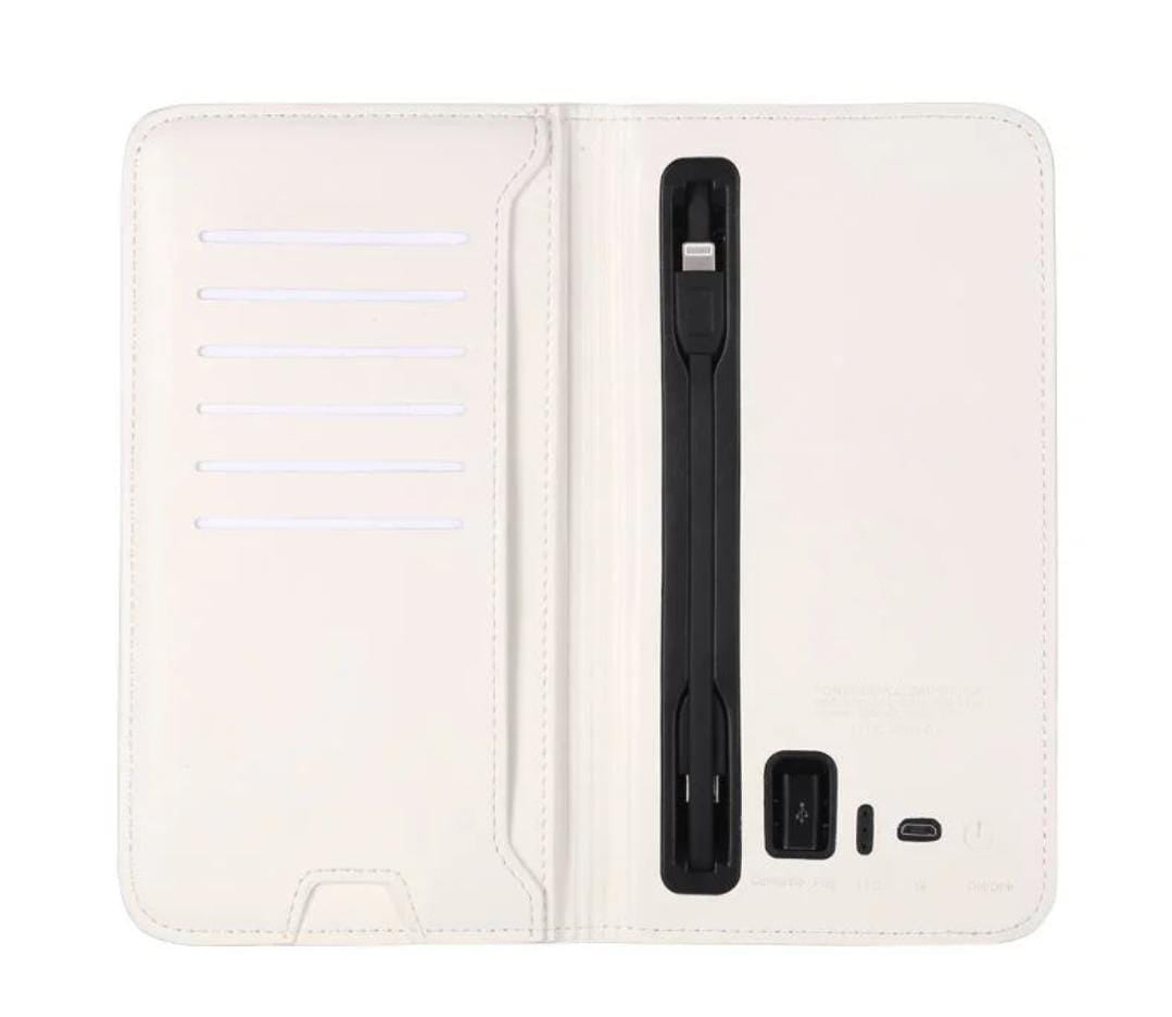 PU Leather Wireless Power Bank Wallet Mobile Charger with 6800mah PU Leather Wireless Power Bank Wallet Mobile Charger with 6800mah