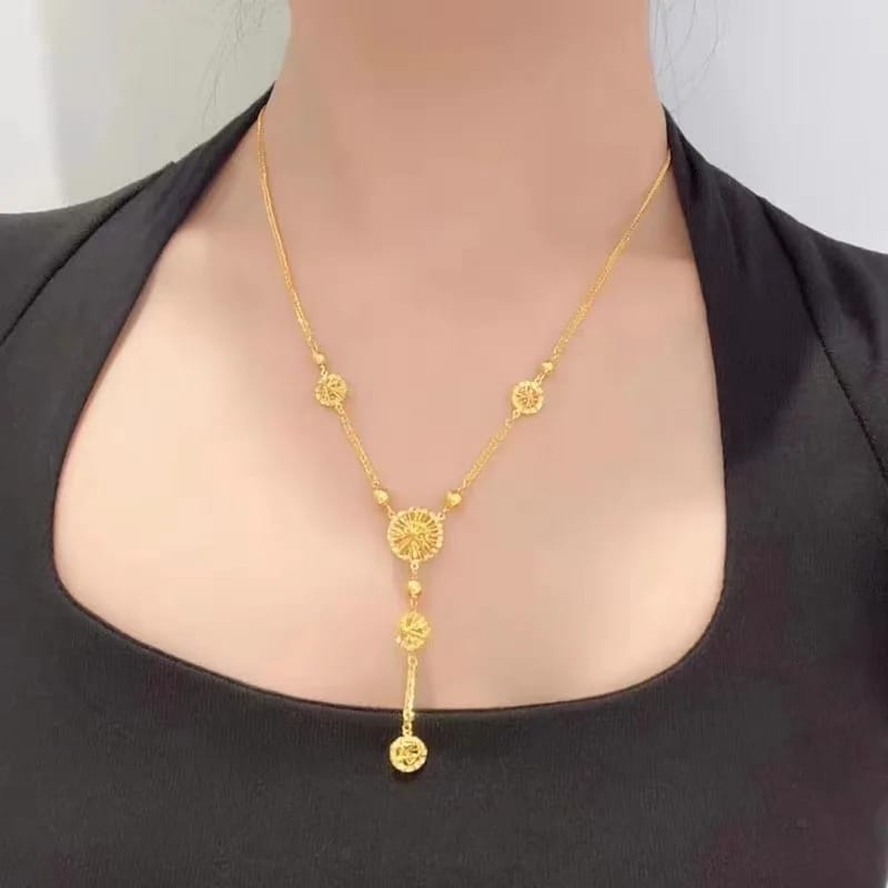 Yellow Gold Color Pendant Necklace X5060005