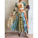 Personalized Graffiti Long Sleeve Dress 002457003 - TUZZUT Qatar Online Shopping