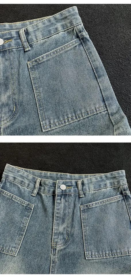 Jeans with Pockets Low Rise Straight Jeans L 411026