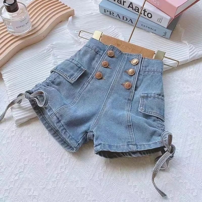 Summer Girls Shorts Baby Jeans Thin Trend Clothes 7Y 309044