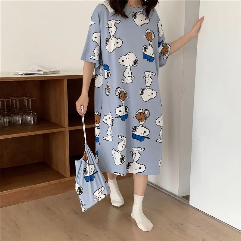 Snoopy Nightgown for Girls Short Sleeve Sleepwear XL 487929
