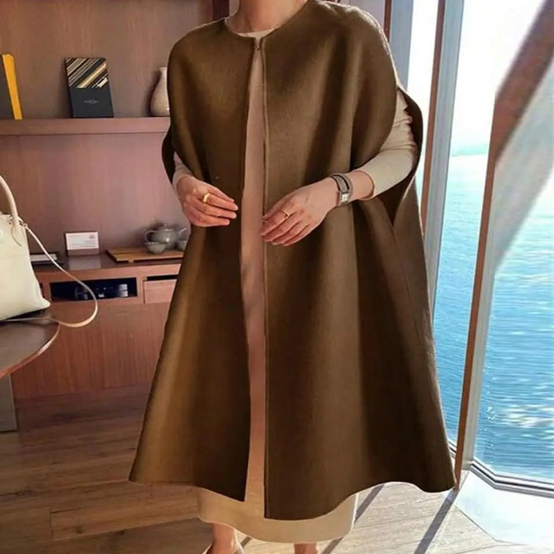 Loose Bat Shirt Women's Woolen Mid-Length Coat 505027