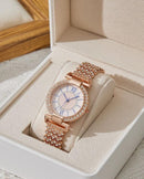 Full Rhinestone Quartz Watch 44629 - TUZZUT Qatar Online Shopping