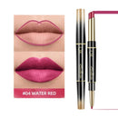 QIC 2In1 High-quality Pen Lips Matte Waterproof Long Lasting Permanent Lipstick Lipstick with A Contour Pencil Makeup Cosmetics - TUZZUT Qatar Online Shopping