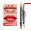 QIC 2In1 High-quality Pen Lips Matte Waterproof Long Lasting Permanent Lipstick Lipstick with A Contour Pencil Makeup Cosmetics - TUZZUT Qatar Online Shopping
