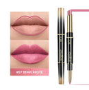 QIC 2In1 High-quality Pen Lips Matte Waterproof Long Lasting Permanent Lipstick Lipstick with A Contour Pencil Makeup Cosmetics - TUZZUT Qatar Online Shopping