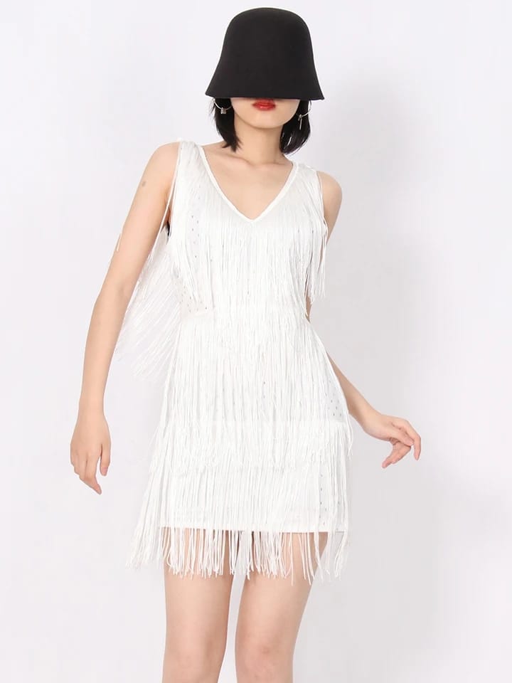 V-Neck Sleeveless Solid Mini Dress S 378186 V-Neck Sleeveless Solid Mini Dress S 378186