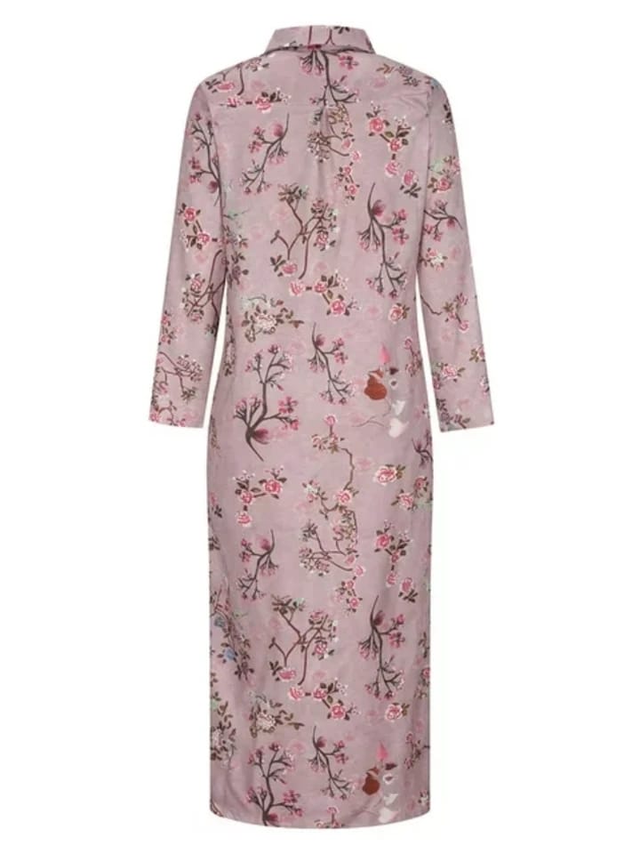 New Autumn Women's Casual Lapel Collar Button Vintage Floral Print Boho Long Dress B-106773 New Autumn Women's Casual Lapel Collar Button Vintage Floral Print Boho Long Dress B-106773