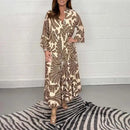 Fall Women's Printed Loose Casual Dresses B-88674 - TUZZUT Qatar Online Shopping