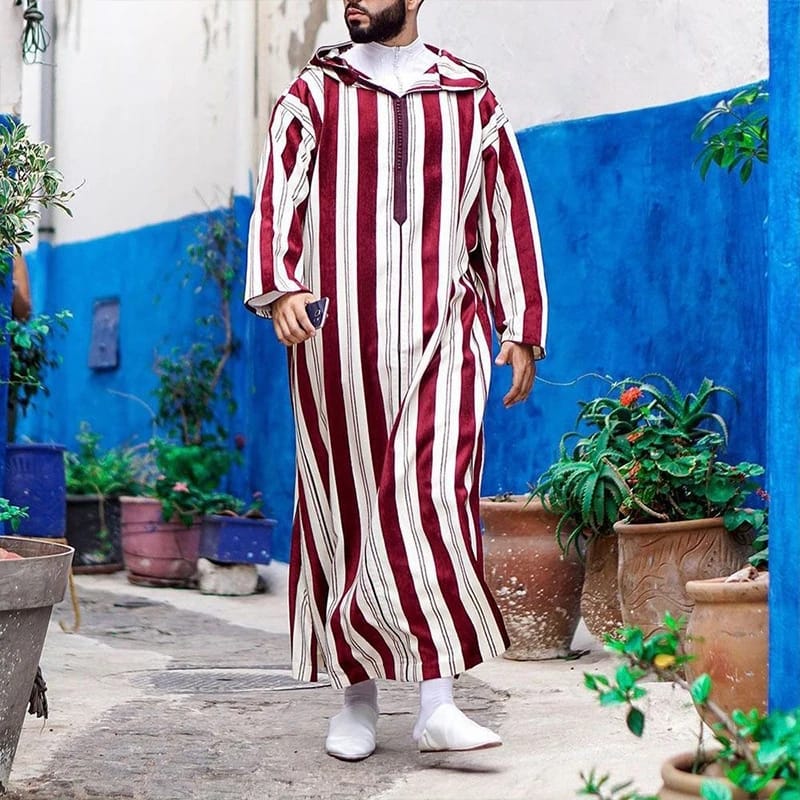 Men Loose Casual Streetwear Patchwork Islamic Arabs Robe 2XL B-802793 Men Loose Casual Streetwear Patchwork Islamic Arabs Robe 2XL B-802793