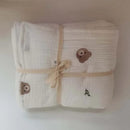 6 Layers Embroidery Bear Print Baby Swaddle Blanket S3357503 - TUZZUT Qatar Online Shopping
