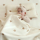 6 Layers Embroidery Bear Print Baby Swaddle Blanket S3357503 - TUZZUT Qatar Online Shopping