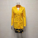 Women's Spring Long Sleeve Solid Color Jacket with Mini Skirt Two-piece Suit X4387770 - TUZZUT Qatar Online Shopping