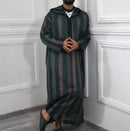 Men Loose Casual Streetwear Patchwork Islamic Arabs Robe 2XL B-802793 - TUZZUT Qatar Online Shopping