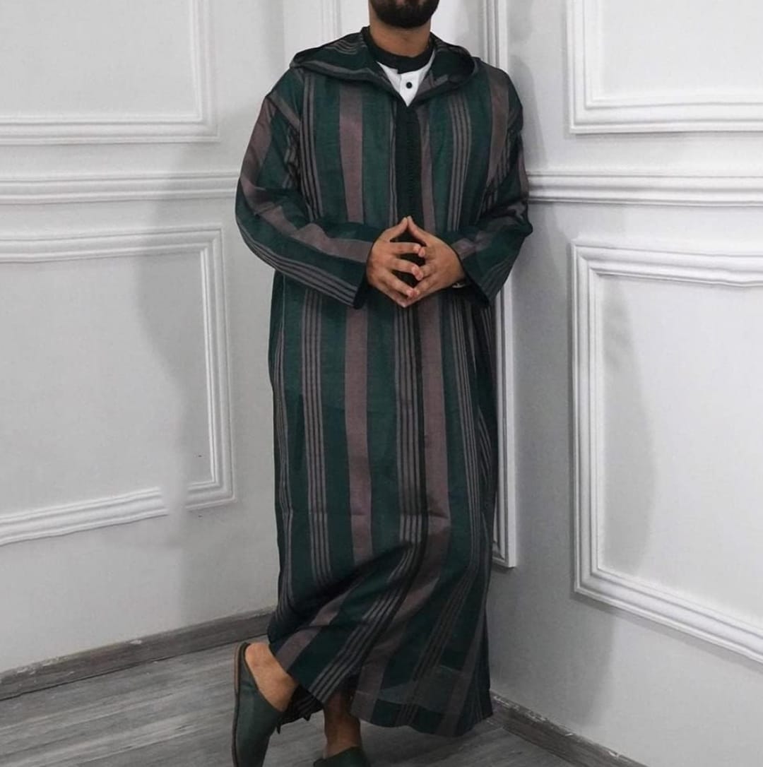 Men Loose Casual Streetwear Patchwork Islamic Arabs Robe 2XL B-802793 Men Loose Casual Streetwear Patchwork Islamic Arabs Robe 2XL B-802793