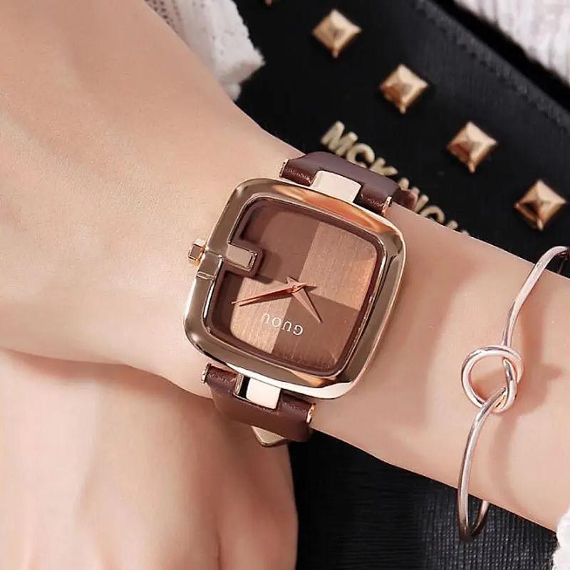 Fashion Women Quartz Watches Luxury Leather Strap S3622409