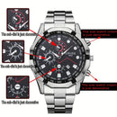 Men's Sports Fashion Tachymeter Quartz Watch S4417416 - TUZZUT Qatar Online Shopping