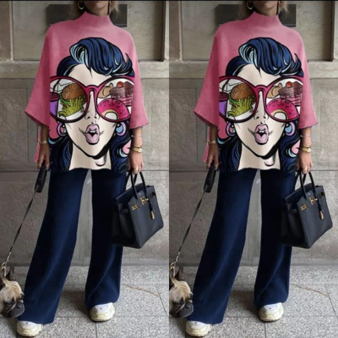 Tops And Wide Leg Pants Suit Elegant Lady Two Piece Set Tracksuits S2072190 Tops And Wide Leg Pants Suit Elegant Lady Two Piece Set Tracksuits S2072190