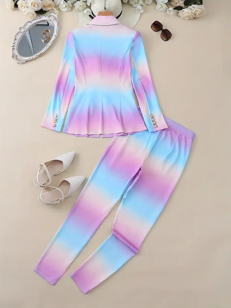 Autumn Women 2 Pieces Chain Print Blazer Coat & Pants Suit Sets Femme Formal Jacket & Trousers Office Lady Outfits B-39967 Autumn Women 2 Pieces Chain Print Blazer Coat & Pants Suit Sets Femme Formal Jacket & Trousers Office Lady Outfits B-39967