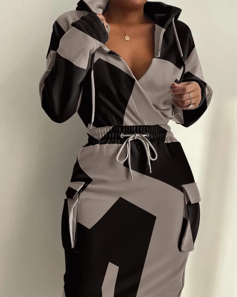Women's Fashion Printed Waist Pocket Dress Summer Dresses with Long Sleeves M S367411 Women's Fashion Printed Waist Pocket Dress Summer Dresses with Long Sleeves M S367411