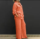 Women Autumn Cotton Lapel Shirt Two Piece 0027930 - TUZZUT Qatar Online Shopping